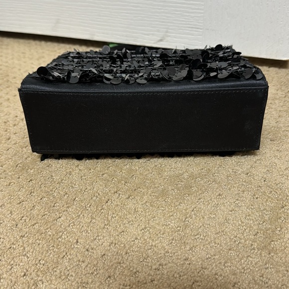 Ann Taylor black, silk and sequin mini tote - Picture 3 of 5